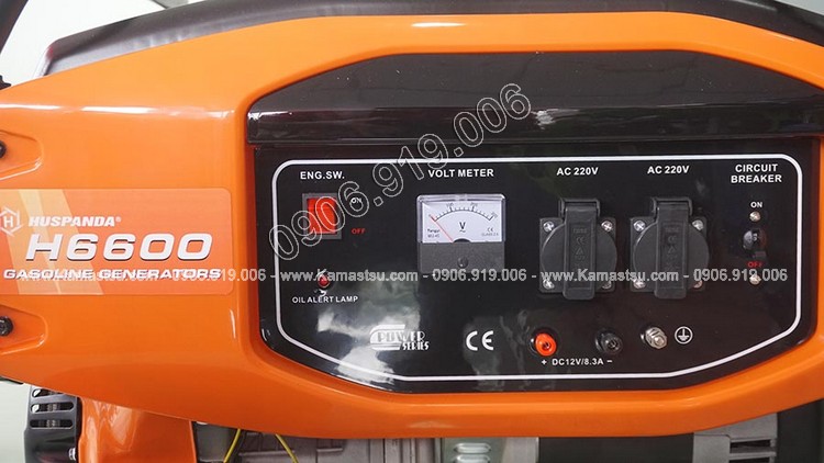 Bảng điều khiển của máy phát điện Huspanda H6600