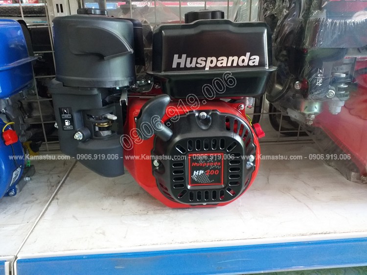 Động cơ xăng Huspanda GX200 cốt xéo( đỏ - đen)