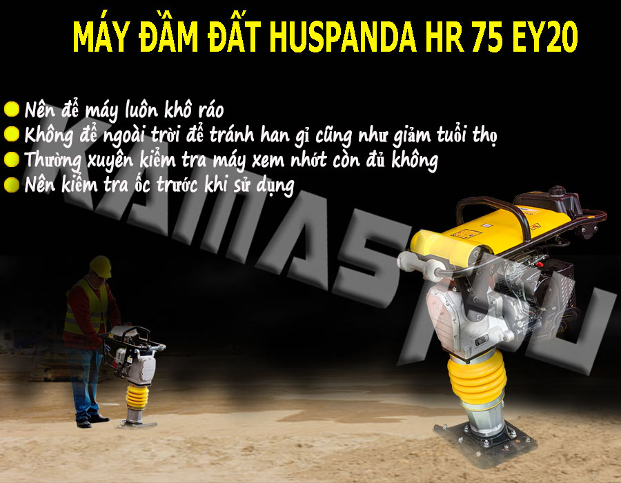 Cách bảo quản máy đầm đất Huspanda HR 75 EY20