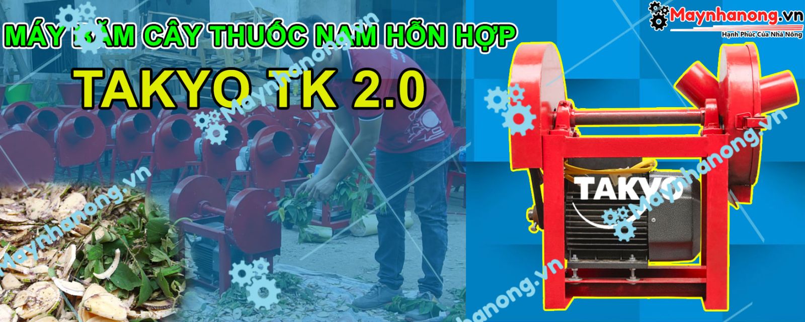 Máy băm cây thuốc nam hỗn hợp Takyo TK 2000