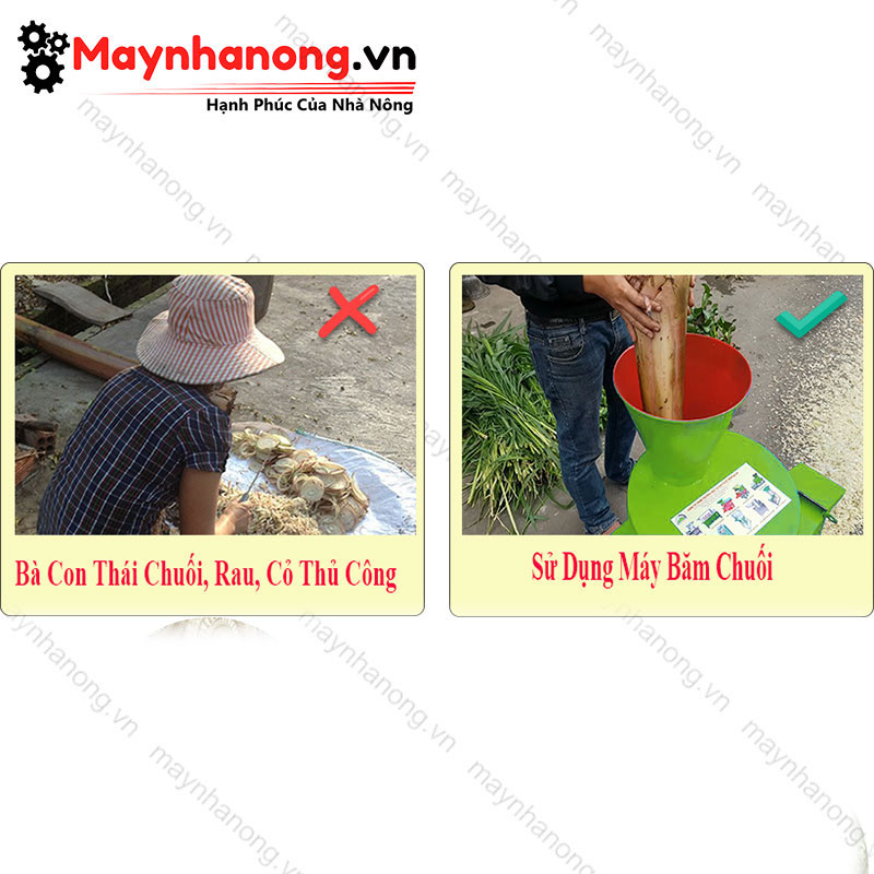 Máy băm chuối TK-2019 sẽ giúp bà con không cần làm cách thủ công 