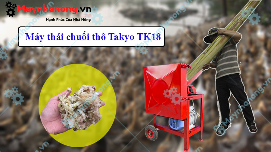 Máy thái chuối thô Takyo TK 18 tại Long An